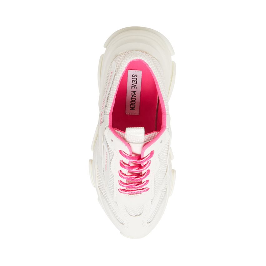 White Steve Madden Prospect Women's Sneakers | PH 3095UAM